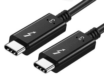 USB C Thunderbolt 3 40Gbps Transmisión de datos 100W Fuente de alimentación 5K Cable de resolución ultra alta