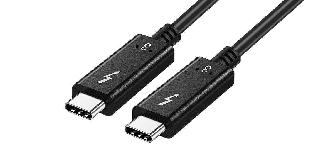 USB C Thunderbolt 3 40Gbps Transmission de données 100W Alimentation 5K Câble Ultra-Haute Résolution