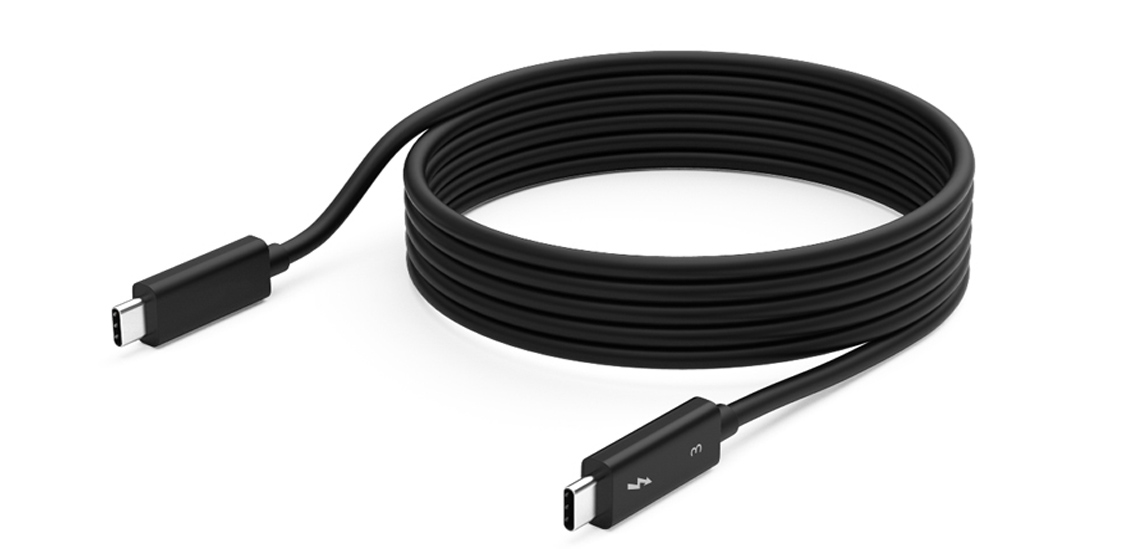 USB C Thunderbolt 3 40Gbps Veri İletimi 100W Güç Kaynağı 5K Ultra Yüksek Çözünürlüklü Kablo