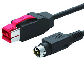 24V USB-auf-Hosiden 3-poliges Kabel mit Stromversorgung