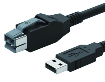 5V Powered USB to USB 2.0 A Cable For POS Scanner