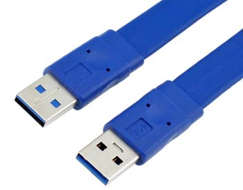 USB 3.0 A Male naar Male Flat Cable