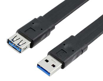 USB 3.0 Type A Male to Female Extension Flat Cable