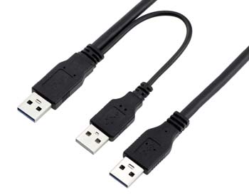 USB 3.0 en 2.0 A Male naar A Male Y-kabel