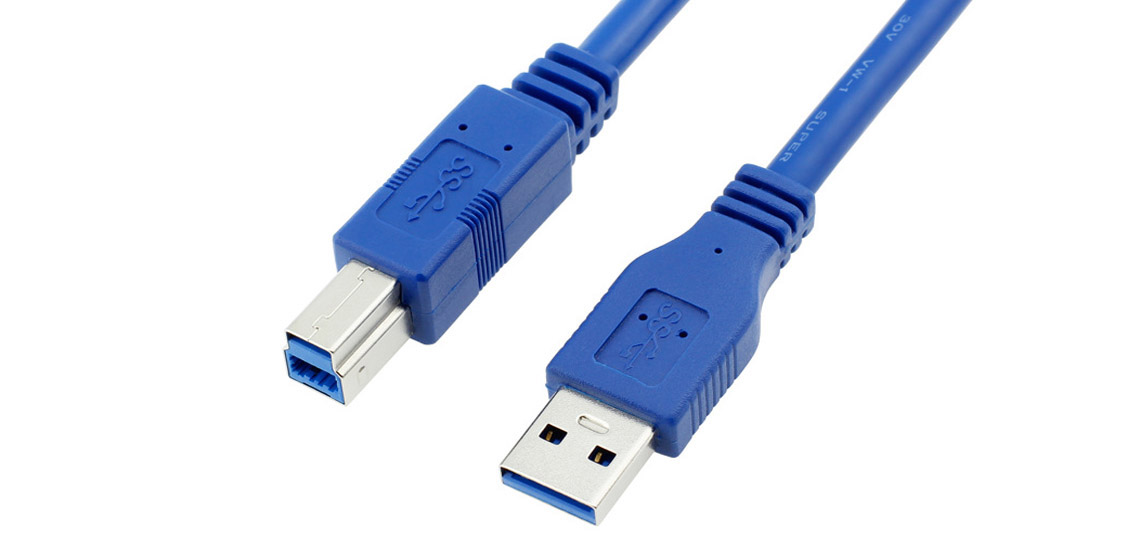 كابل طابعة USB 3.0 من النوع A إلى النوع B