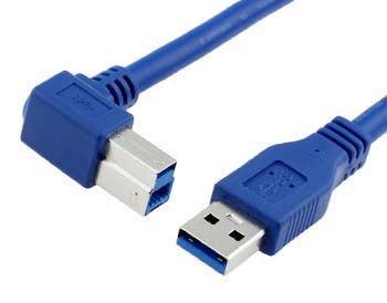 USB 3.0 haakse type B printerkabel