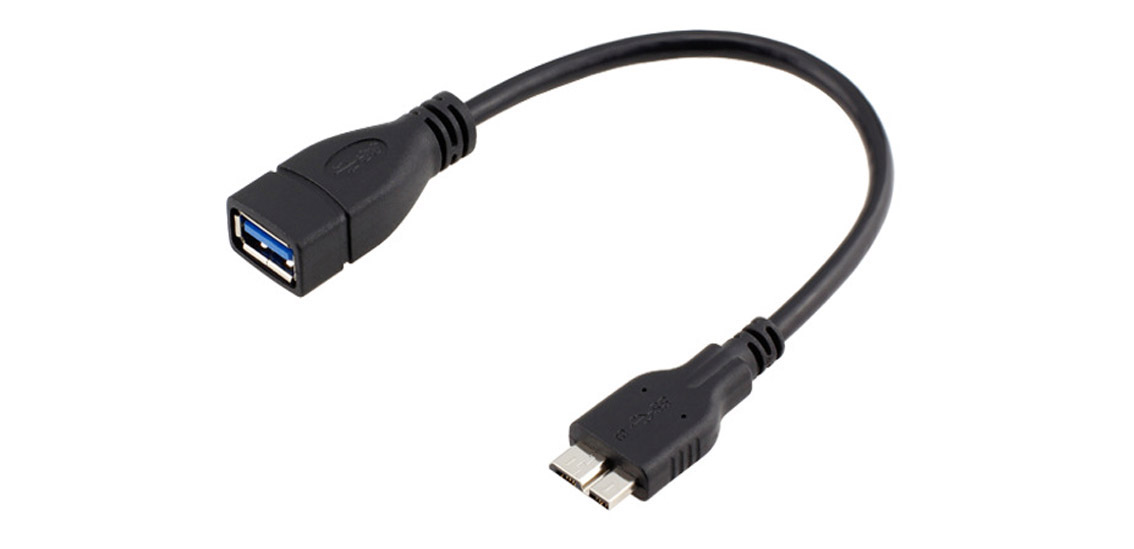 USB 3.0 Micro B OTG Kablosu, USB 3.0 Micro B - Dişi OTG Kablosu