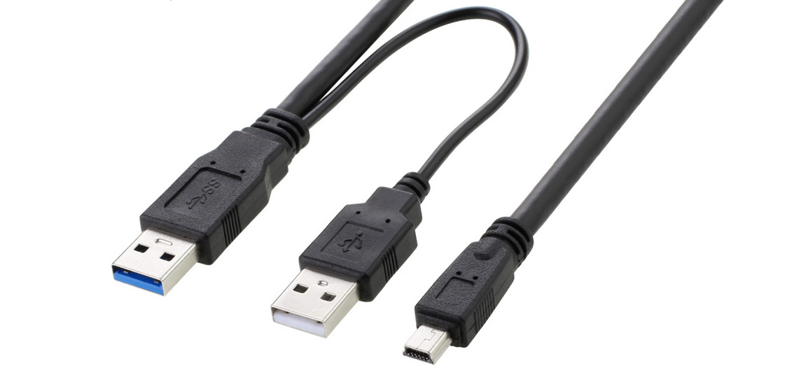 3.0- und 2.0-auf-Mini-10-Pin-Kabel, USB 3.0+2.0 Typ A-auf-Mini-10-Pin-Y-Kabel