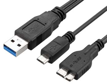 Câble 3.0 A et 2.0 Micro à 3.0 Micro B, câble USB 3.0 Type A + 2.0 Micro vers 3.0 Micro B
