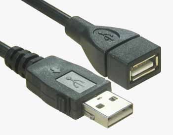 USB 2.0 A male naar female kabel met slot