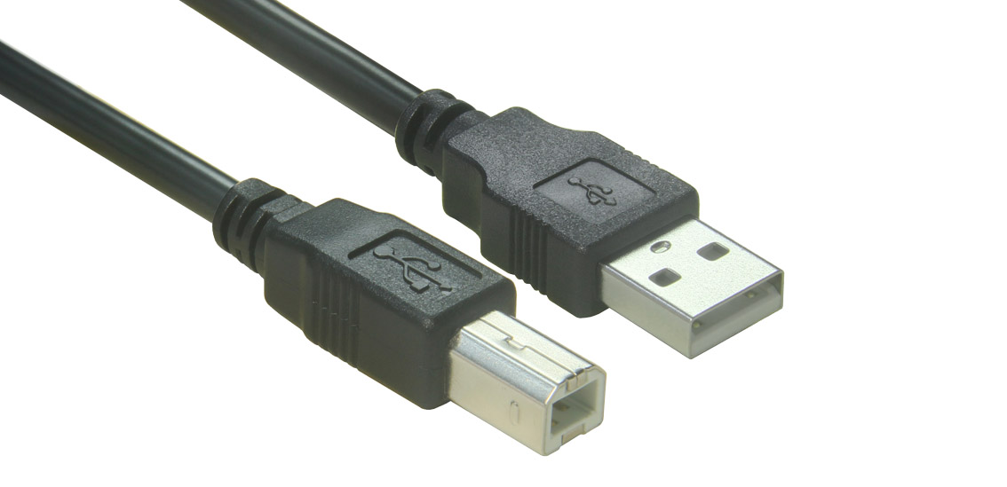 כבל זכר מסוג USB 2.0 מסוג A לזכר מסוג B