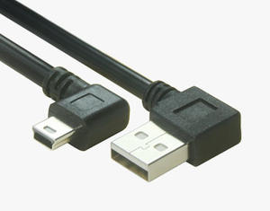 Right Angle A to Mini B Cable, USB 2.0 A to Mini B | Wholesale & From China