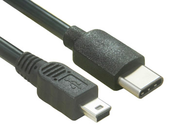 USB Tipo C para Mini B Cabo 5Pin