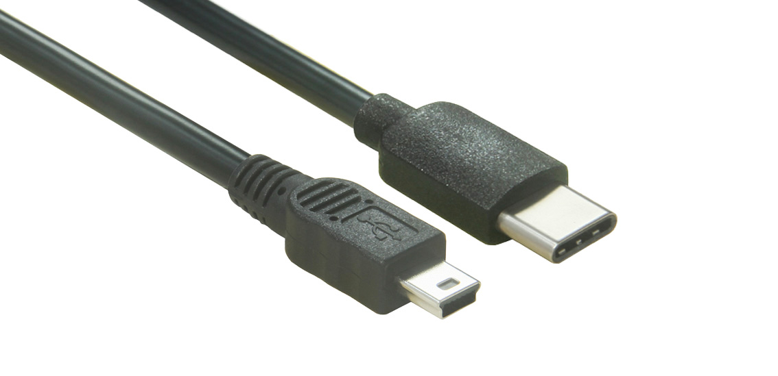USB Tipo C para Mini B Cabo 5Pin
