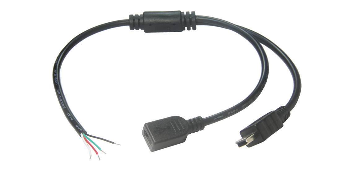 USB 2.0 Type A to Double Mini B 5Pin  2 in 1 Cable