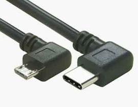 Rechtwinkliges USB-C-auf-Micro-B-Kabel