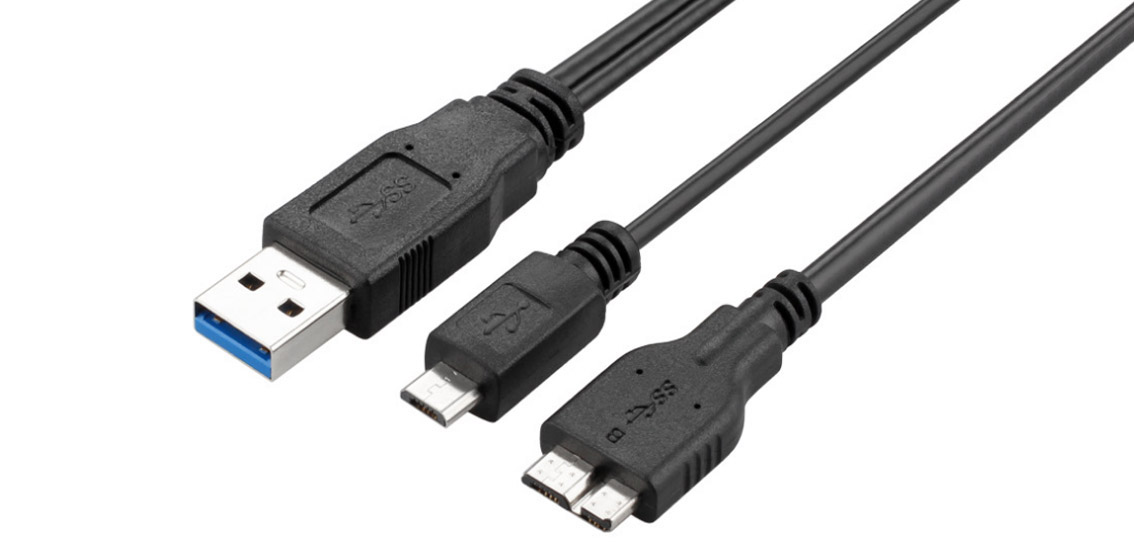 3,0 A- en 2,0 Micro- naar 3,0 Micro B-kabel
