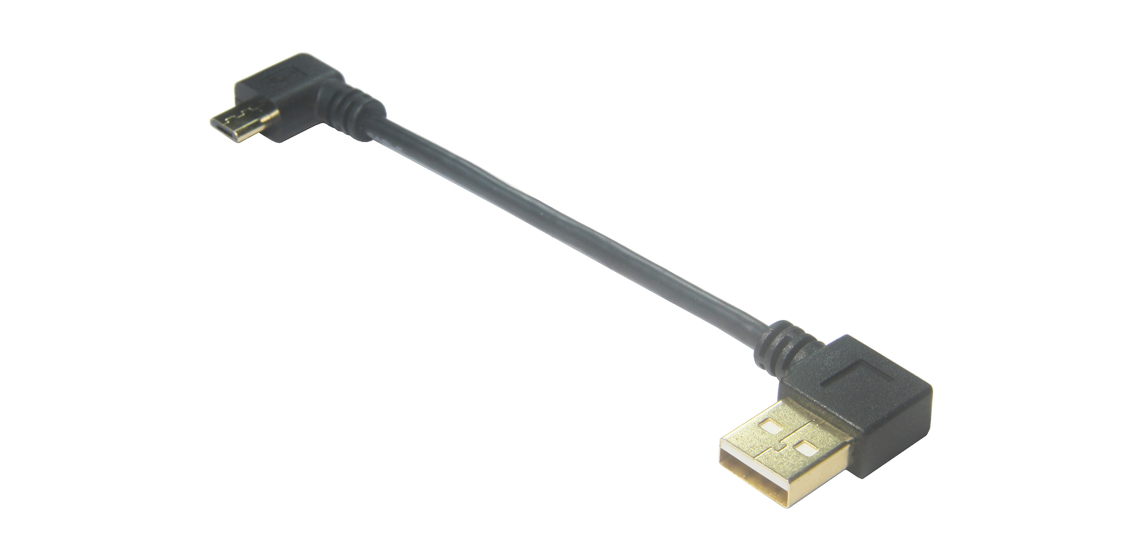 Cable USB Micro B chapado en oro