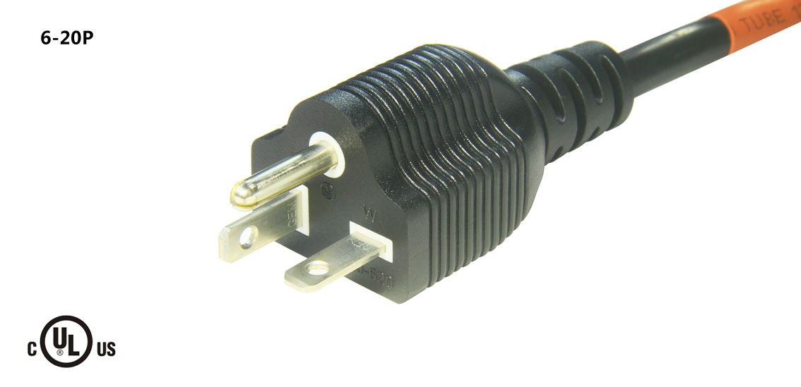 Cable de alimentación NEMA 6-20P aprobado por UL & CSA para Estados Unidos / Canadá