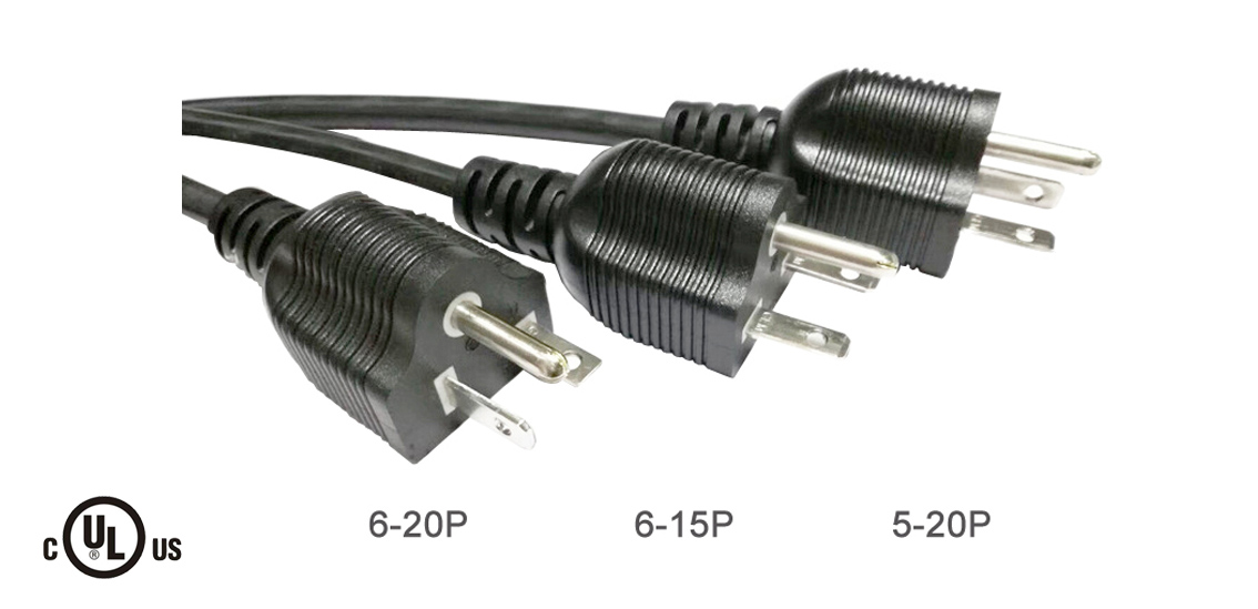 Cable de alimentación NEMA 6-15P aprobado por UL & CSA para Estados Unidos / Canadá
