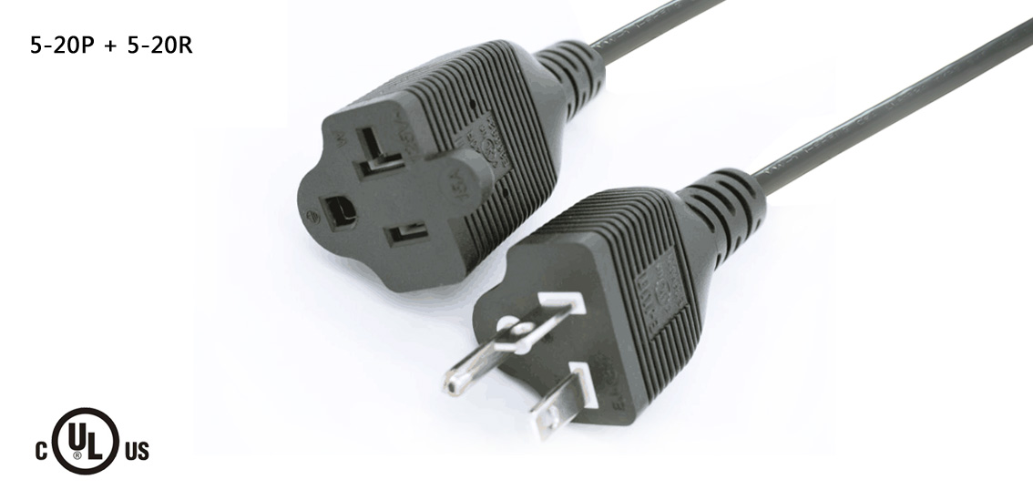 Cable de alimentación NEMA 5-20P aprobado por UL&CSA para Estados Unidos / Canadá