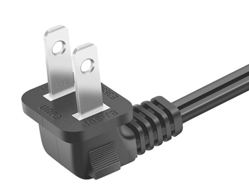 UL&CSA Approved America/Canada AC Power Cord With Right Angle NEMA 1-15P 2Pin Plug