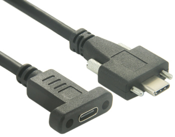 כבל מאריך USB 3.1 Type C באיכות גבוהה עם נעילת ברגים