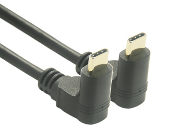 Dik Açılı USB 3.1 C'den C'ye Şarj ve Veri Senkronizasyon Kablosu