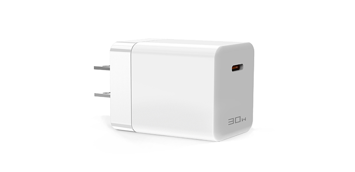 US Plug 30W USB C Adaptateur de charge rapide en carbure de silicium