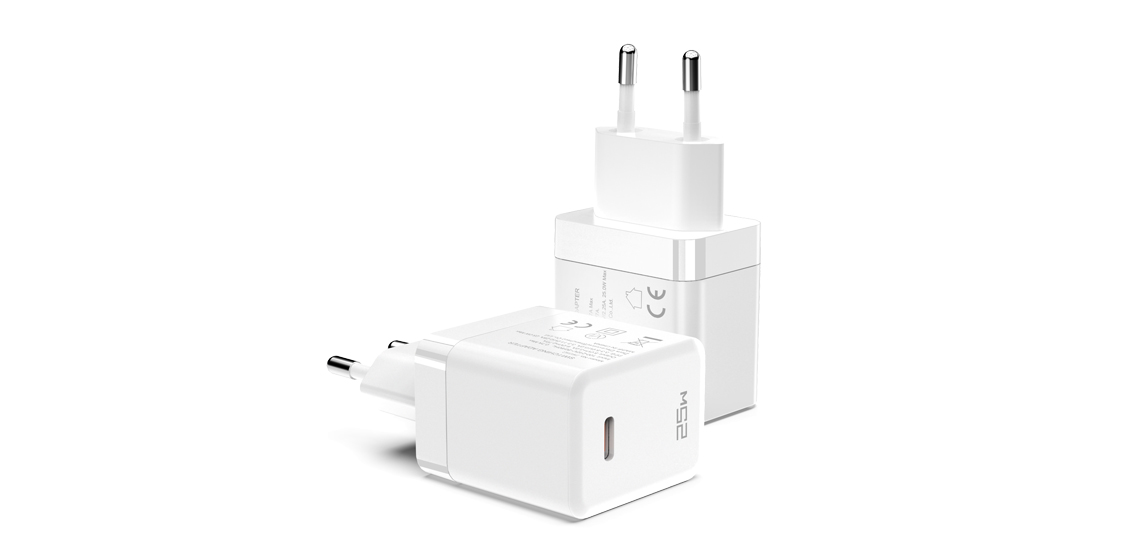 EU Plug 25W USB C Adapter Fast Power Charger Adapter