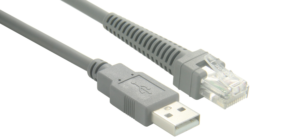 Hochwertiges USB-zu-RJ45-Kabel für Barcode-Scanner