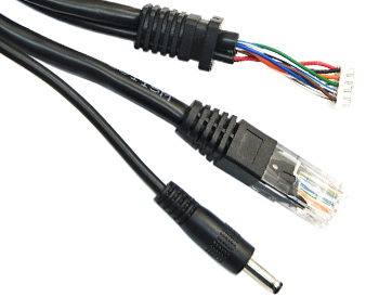 RJ45 Network Monitoring Cable, 8P8C RJ45 + DC35135 to 10Pin Housing Power Supply Power Cable