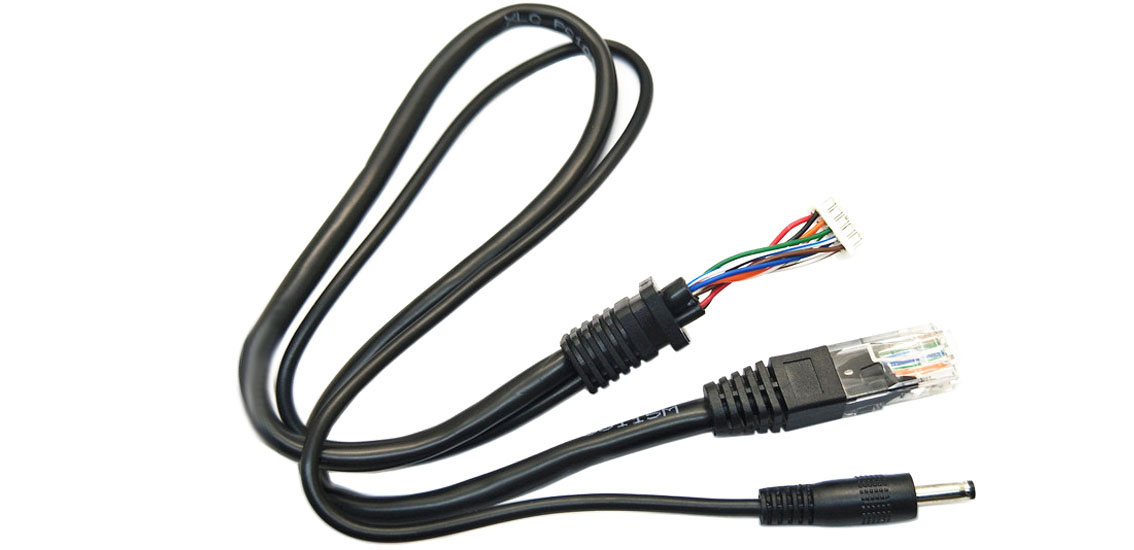 Cable de monitoreo de red RJ45, 8P8C RJ45 + DC35135 a 10Pin Cable de alimentación de la fuente de alimentación de la carcasa