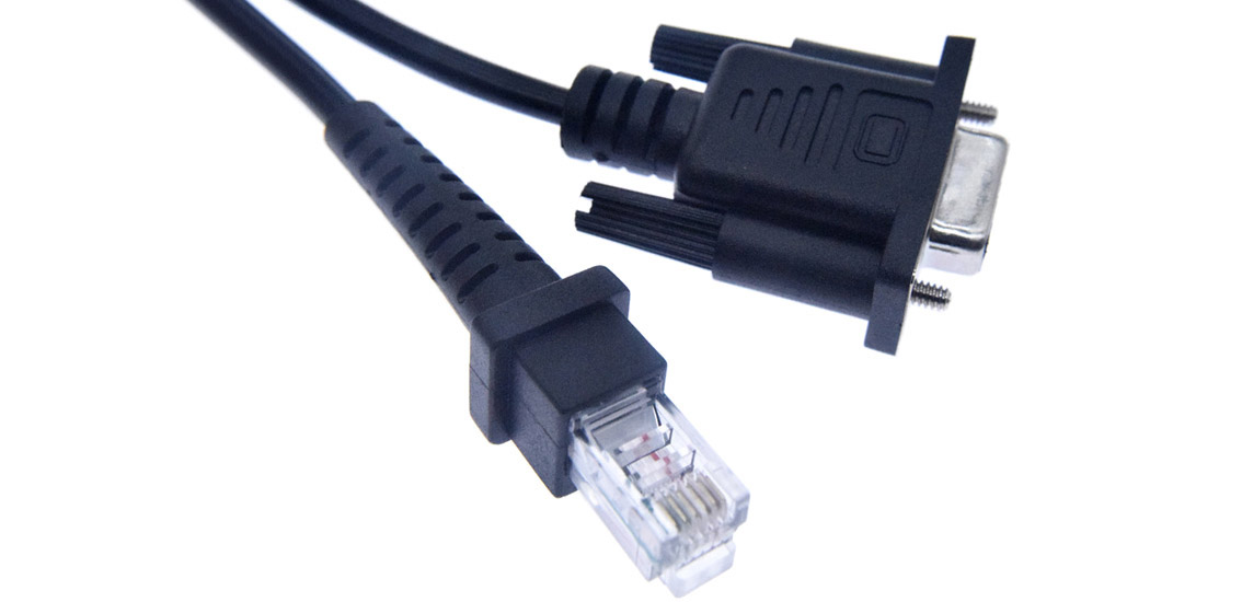 Cable de red DB9 a RJ11 6P4C de alta calidad D-SUB RS232 DB9 a RJ11 6P4C para escáner de código de barras