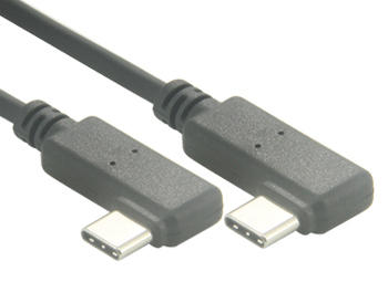Cabo USB C de ângulo reto, cabo de carregamento USB 2.0 Tipo C e cabo de sincronização de dados
