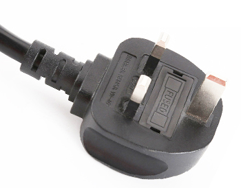 BS&ASTA Approved UK 3 Pole Plug Power Cord