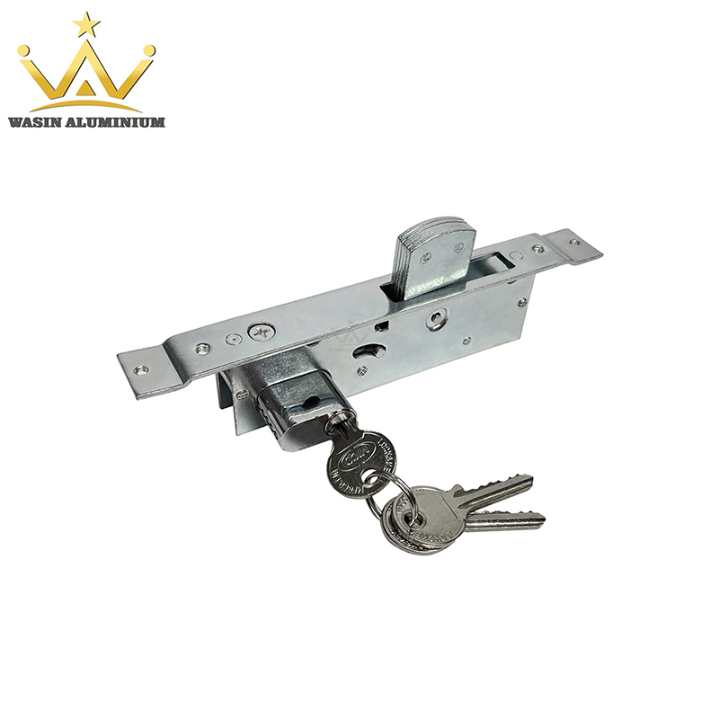 Custom Size Good Price Mortise Sliding Door Locks Zinc Alloy Straight Hook Lock Body With Cylinder Lock Key
