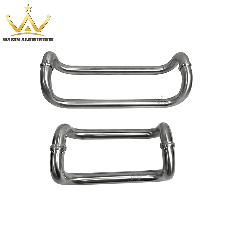Superior Quality Office Brushed Stainless Steel Facing Handles U Shape Glass Door Pull Handle