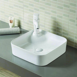Square Shape Bathroom Mini Wash Hand Basins With Faucet Hole