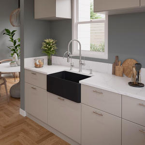 2021 New Design Matte Black Farmhouse Kitchen Sink