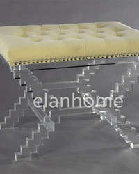 Z shaped bench wiht crystal acrylic legs 