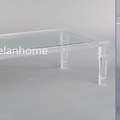 crystal lucite coffee table