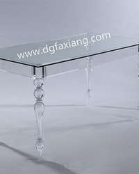 transparent acrylic dining table