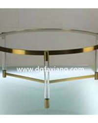 brass and lucite coffee table