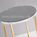 modern gold stainless steel end table