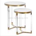 modern gold stainless steel end table