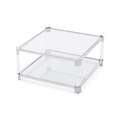 custom acrylic side table end table with stainless steel