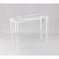 clear lucite console table