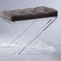 crystal acrylic vanity bench