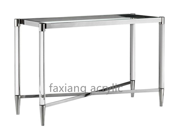 clear acrylic console table
